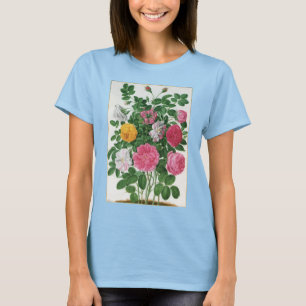 Vintage Blooming Flowers, Spring Garden Roses T-Shirt