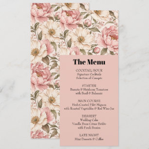 Vintage Blooming Peonies Pattern Invitation