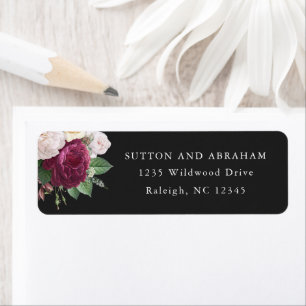 Vintage Blooms Return Address Label