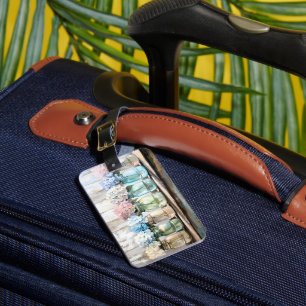 Vintage Blossom Hydrangea Mason Jars Luggage Tag