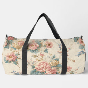 Vintage Blossoms Journey Duffle Bag