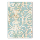 Vintage Blue and Beige Damask Pattern