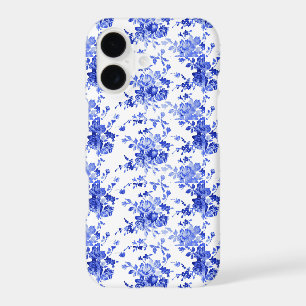 Vintage Blue and White Floral Pattern