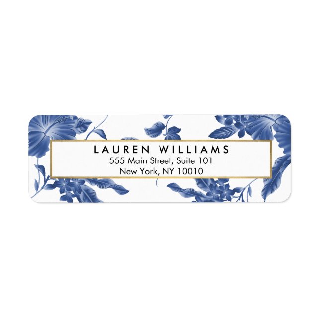 Vintage Blue and White Floral Pattern (Front)