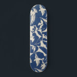 Vintage Blue and White Japanese Pattern Skateboard<br><div class="desc">Skateboard with Pigeons in white and blue (1928) vintage pattern. Original from the Rijksmuseum.</div>