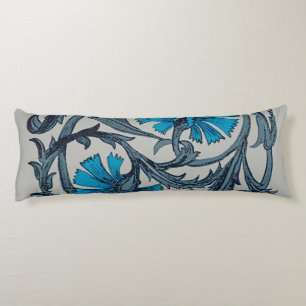 vintage blue antique flower arts crafts rustic body cushion