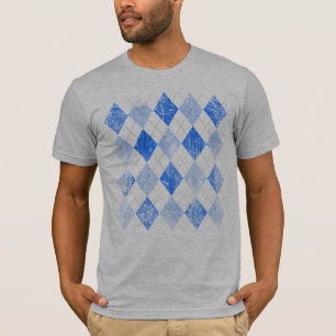 Vintage Blue Argyle T-Shirt