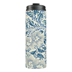 Vintage Blue Asian Floral: Antique Chinoiserie Thermal Tumbler