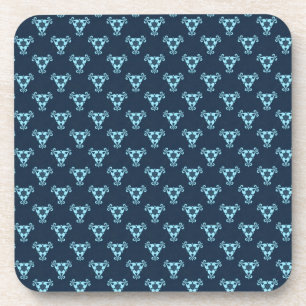 Vintage Blue Baroque Wallpaper Coaster