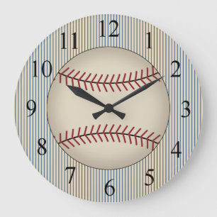 Vintage Blue Baseball Sports Wall Clock