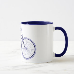 Vintage Blue Bike Mug