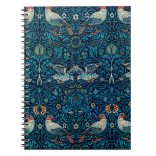 Vintage Blue Bird by William Morris Notebook