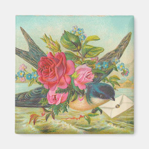 Vintage Blue Bird Magnet