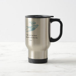 Vintage Blue Bird Travel Mug