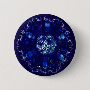 vintage blue brooch button