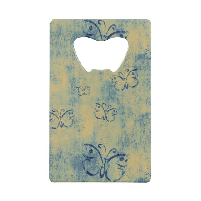 Vintage Blue Butterflies Wallpaper Pattern (Front)