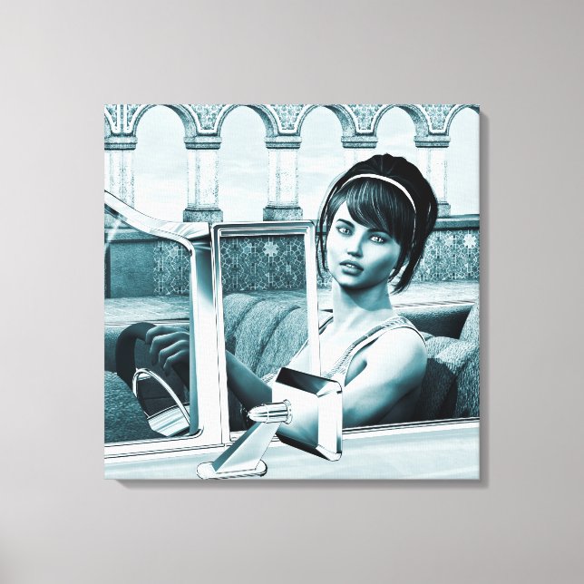 Vintage Blue Canvas Print (Front)