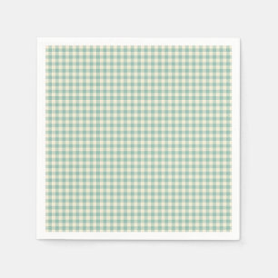 Vintage Blue Chequerboard Pattern Paper Napkin