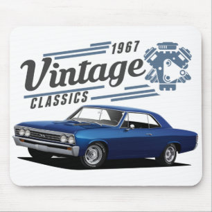 Vintage Blue Chevelle Mouse Mat