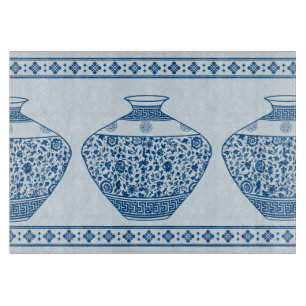 Vintage Blue Chinoiserie Ginger Jars Vases  Cutting Board