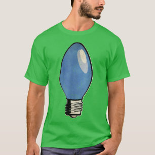 Vintage Blue Christmas Tree Light Bulb  T-Shirt