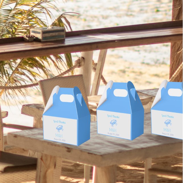 Vintage blue crab for weddings   favour box (Creator Uploaded)