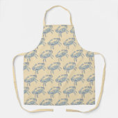 Vintage  blue  crab no2    apron (Front)
