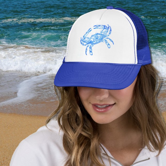 Vintage  blue  crab trucker hat (Creator Uploaded)
