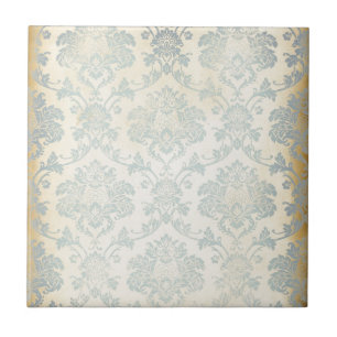 Vintage Blue Damask Tile