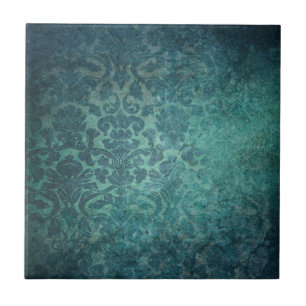 Vintage Blue Damask Tile