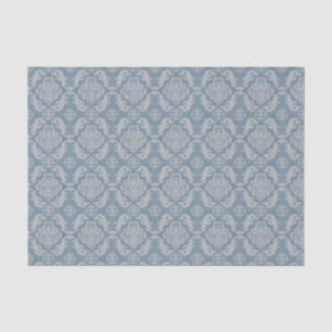 Vintage blue damask tissue paper