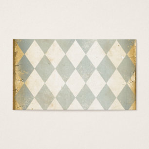 Vintage Blue Diamond Print