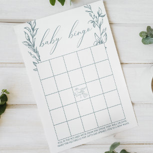 Vintage Blue Double Sided Baby Shower Game