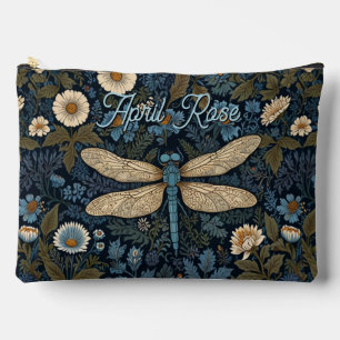 Vintage blue Dragonfly Accessory Pouch