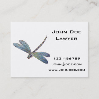 Vintage Blue Dragonfly Business Card