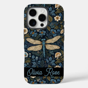 Vintage blue Dragonfly iPhone 16 Pro Case
