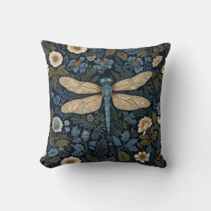 Vintage blue Dragonfly Cushion