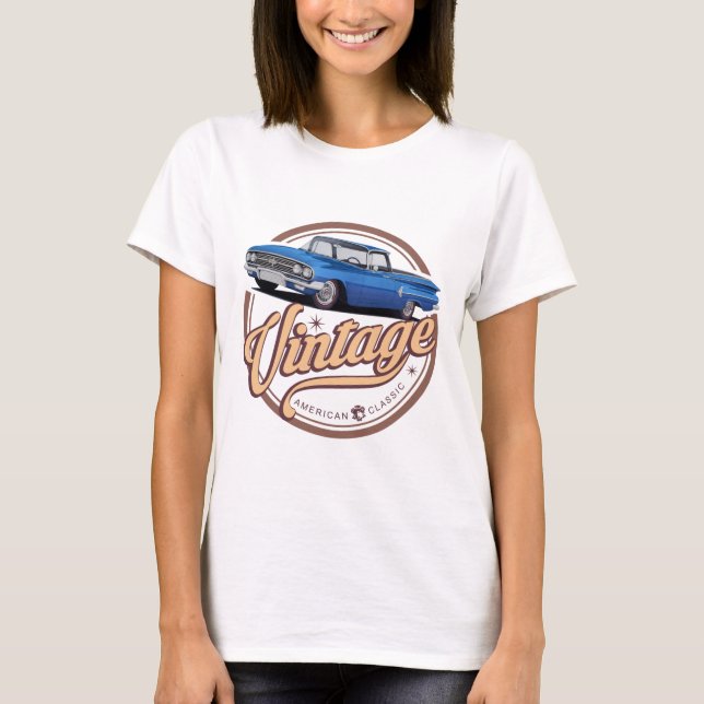 Vintage Blue El Camino T-Shirt (Front)