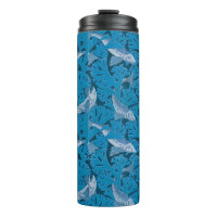 Vintage Blue Fish & Seaweed: Art Nouveau Nautical