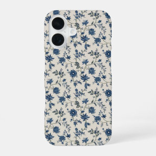 Vintage Blue Floral Botanical iPhone Case