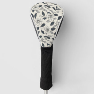 Vintage Blue Floral Botanical Pattern (2) Golf Head Cover