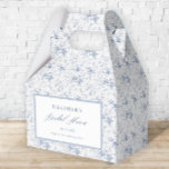 Vintage Blue Floral Bridal Shower  Favour Box<br><div class="desc">Victorian Vintage Blue Floral Bridal Shower Favour Boxes</div>