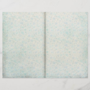 Vintage Blue Floral Patterned Journal Page