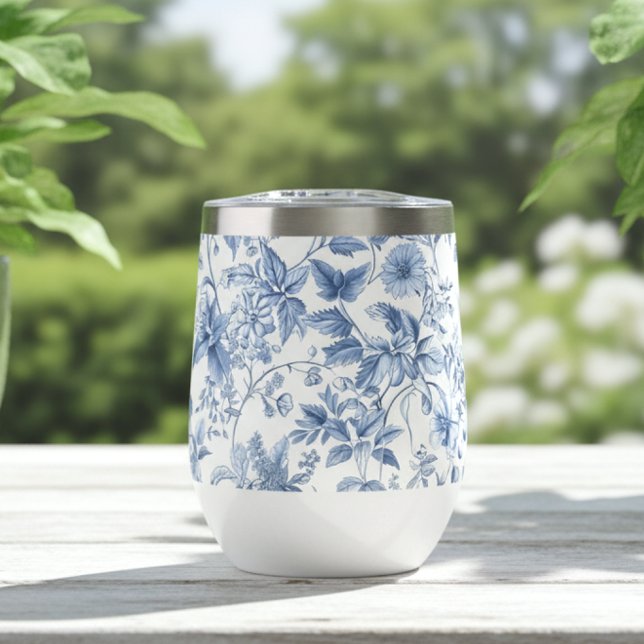 Vintage Blue Floral Toile Elegant (Creator Uploaded)