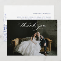 Vintage Blue Floral Wedding Photo