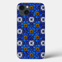 Vintage Blue Flower Pattern Timeless Botanical