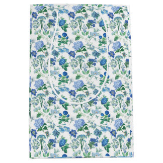 Vintage Blue Flowers Gift Bag
