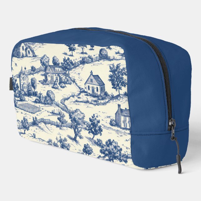 Vintage Blue French Country  Dopp Kit (Right Corner)