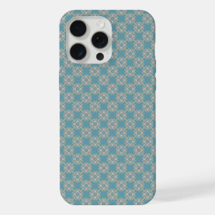 Vintage Blue Geometric Pattern iPhone Case