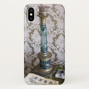 Vintage blue glass candleholder iPhone x case